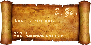 Dancz Zsuzsanna névjegykártya