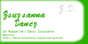 zsuzsanna dancz business card